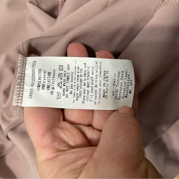 NWT AX Paris Plunge Front Maxi Dress High Slit in Mushroom Color Women’s US Sz10 - Picture 7 of 13